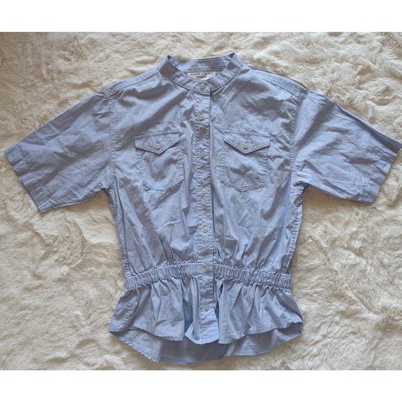 NWOT Athleta Derek Liam IOC Short Sleeve Button Down Shirt Small - Picture 5 of 12